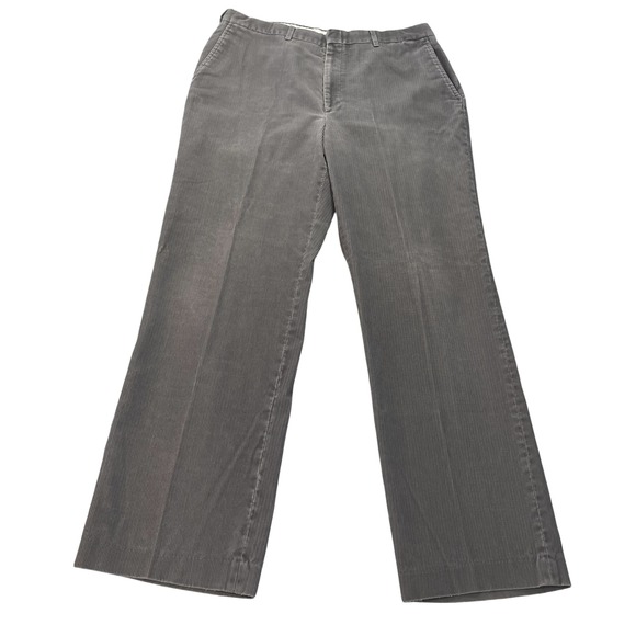 Haggar Other - Vintage Gray Corduroy Straight Leg Pants Mens 36x32 (Fits 34x31) Cotton Blend